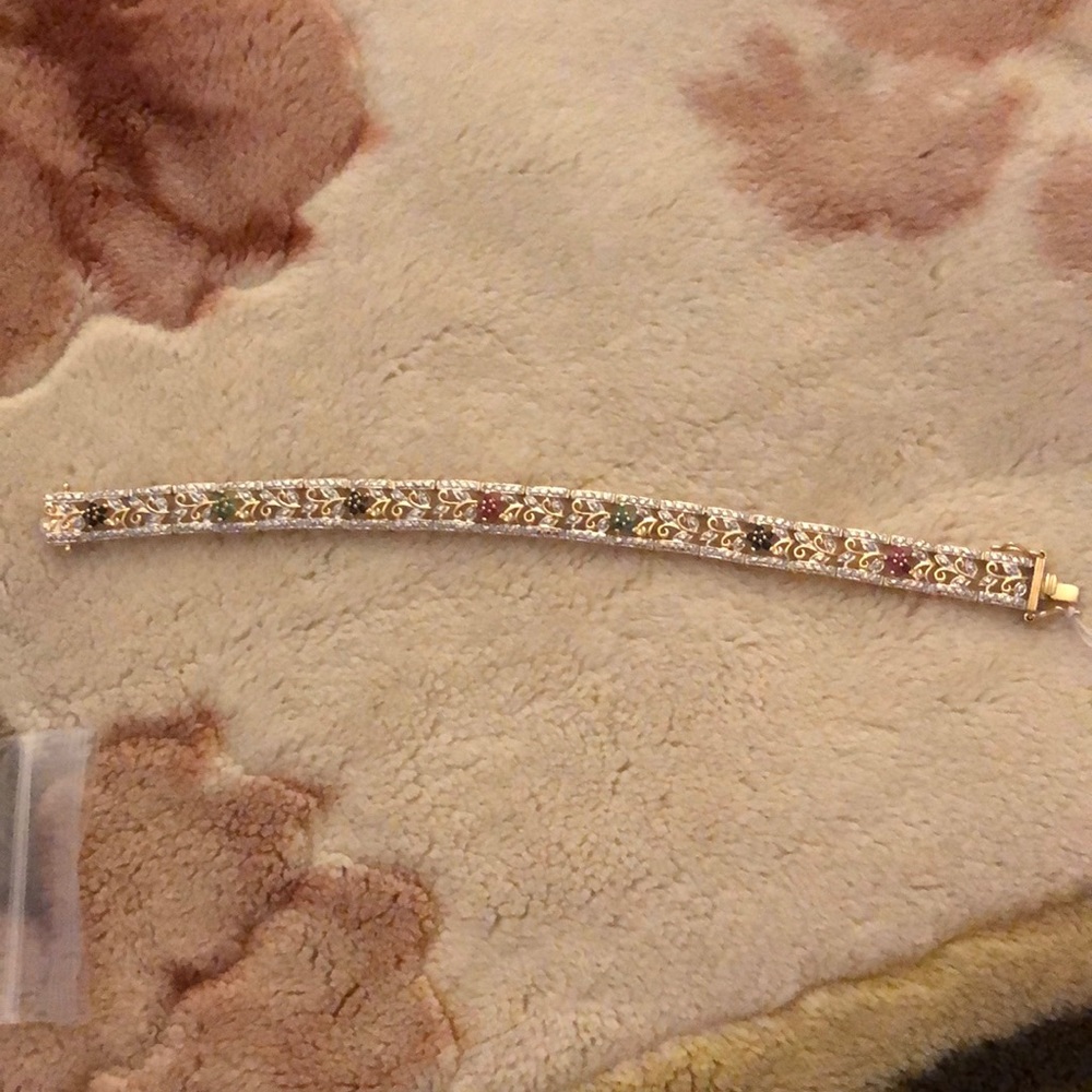 Sterling Creations 18KT/SS 7.25” Bracelet
